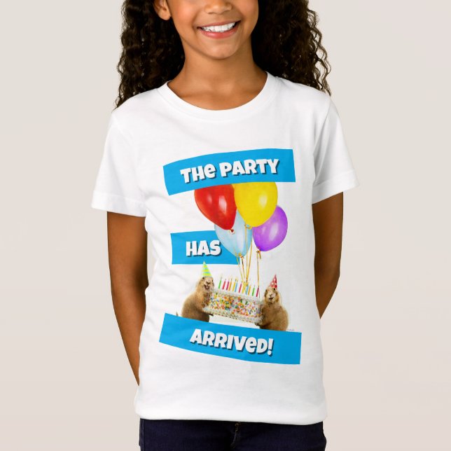 Präriehund Födelsedagsfest T Shirt (Framsida)