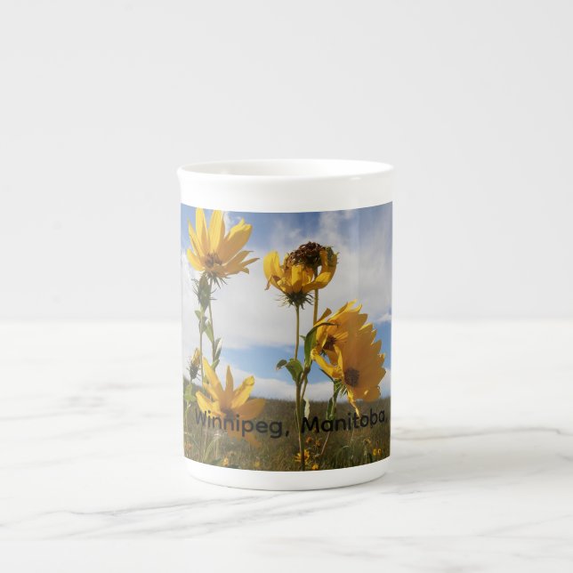 Präriesolnedgång  benporslin mugg (Framsidan)