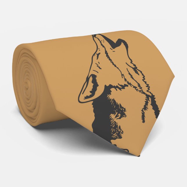 Prärievarg på guld slips (Rullad)