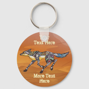 Prärievarg tricksteren Keychain Nyckelring