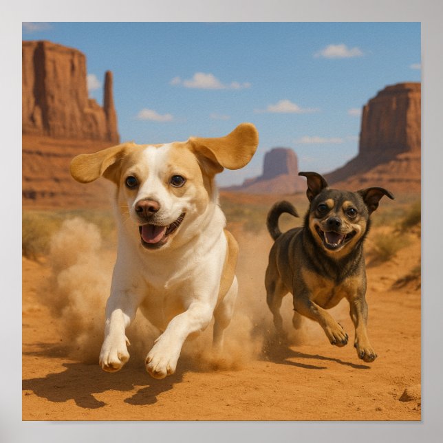 "Prärievargen är efter dig!" Poster (Framsidan)