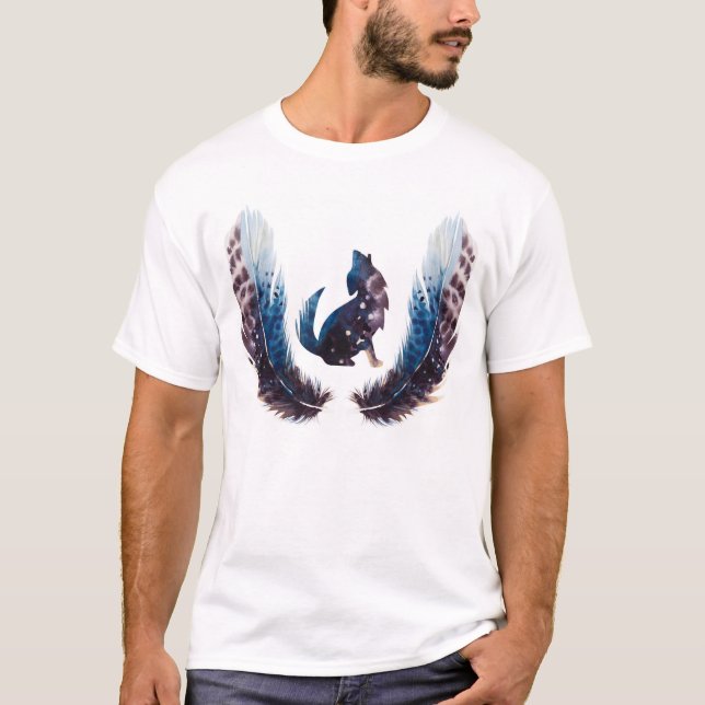 Prärievargfjäder T Shirt (Framsida)