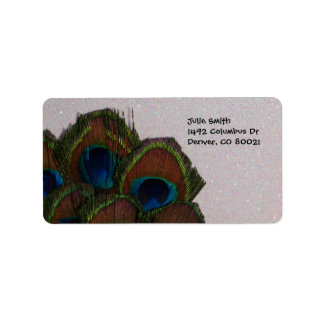 Präsblommor med vitt adressetikett