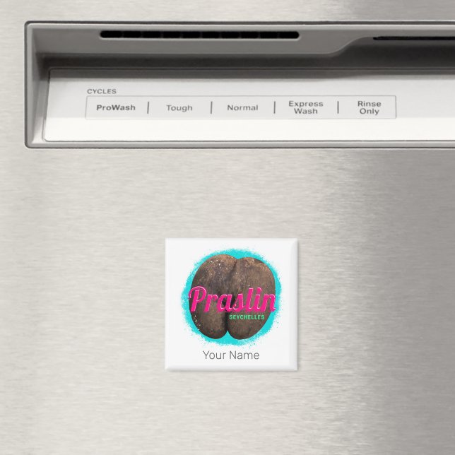 Praslin Seychellerna Indiska oceanen Vintage souve Magnet (In Situ (Dishwasher))