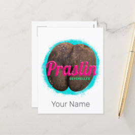 Praslin Seychellerna Indiska oceanen-Vintagen Souv Helg Vykort