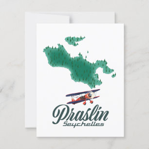 Praslin Seychellerna karta