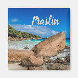 Praslin Seychelles Anse Lazio Beach-gåva Magnet