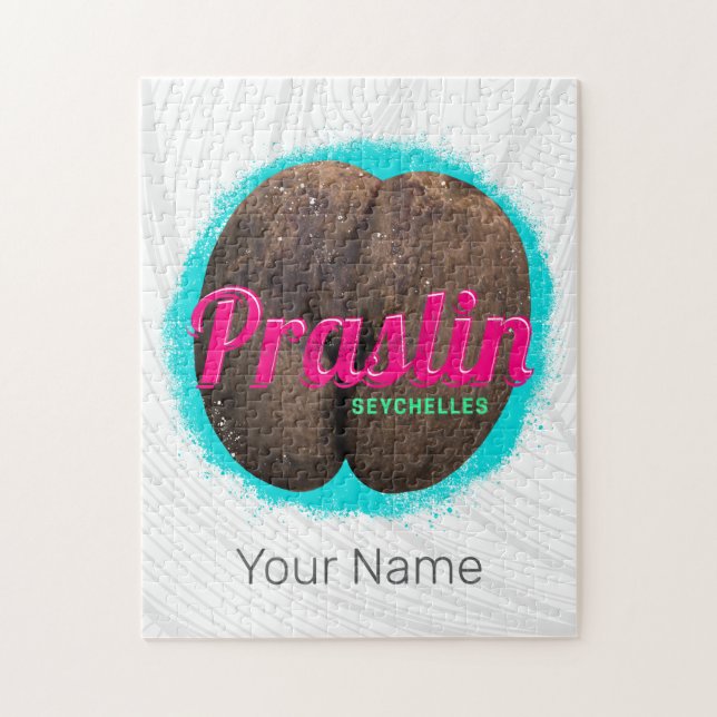 Praslin Seychelles Indian Ocean Vintage Souvenir Pussel (Vertikal)