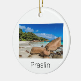 Praslin Seychelles Island Anse Lazio Beach Gift Julgransprydnad Keramik