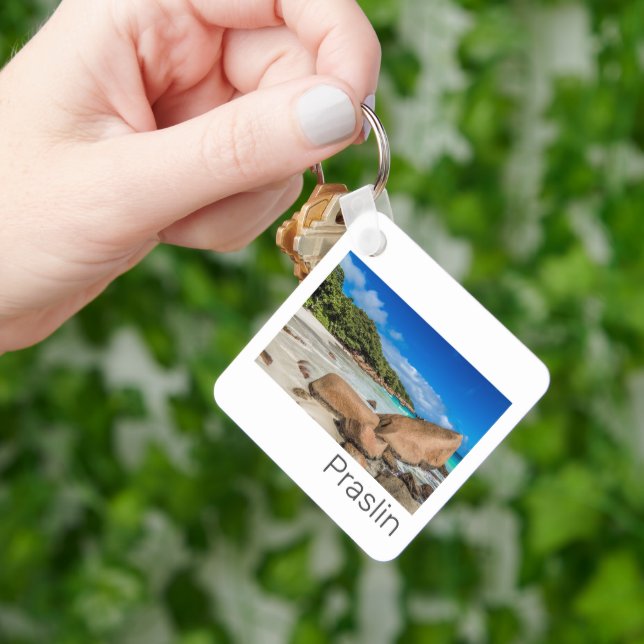 Praslin Seychelles Island Anse Lazio Beach Gift Nyckelring (Hand)