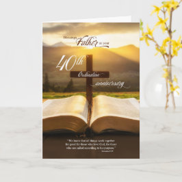 Präst 40-årsjubileum för vigning Bibel Kort