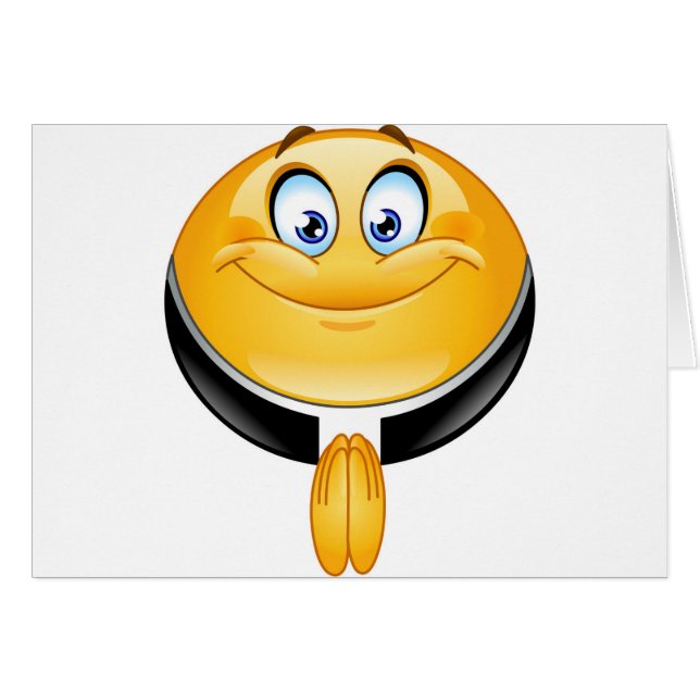 präst emoji hälsningskort (Framsidan Horizontal)