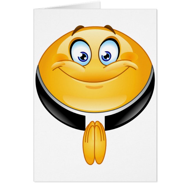 präst emoji hälsningskort (Framsidan)