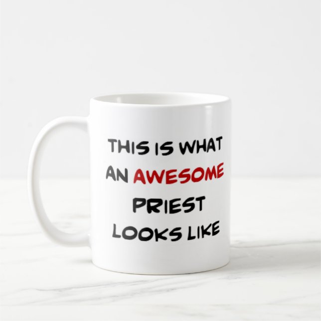 präst, fantastisk kaffemugg (Vänster)