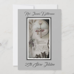 Präst med Jesus-silverjubileumsinbjudan Inbjudningar