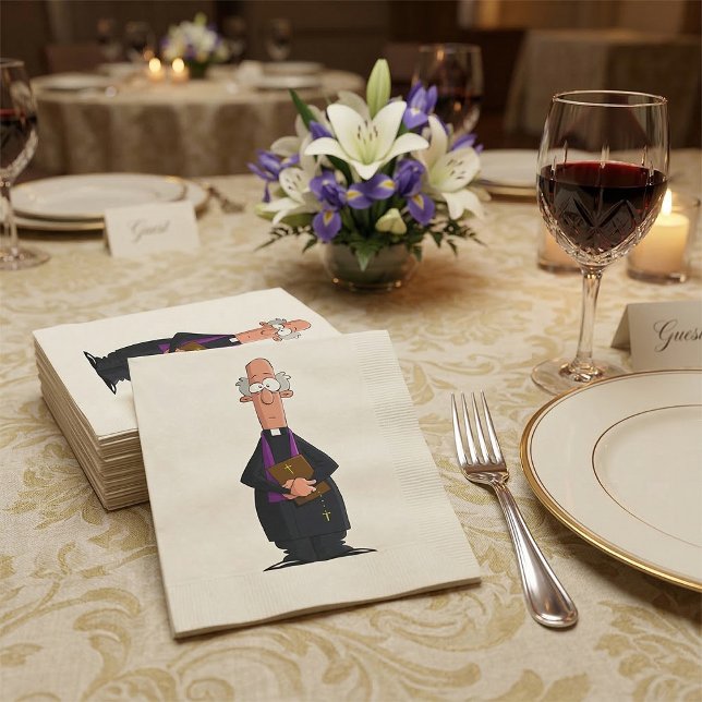 Präst som håller bibel IFunny prästerskap karaktär Pappersservett (Skapare uppladdad)