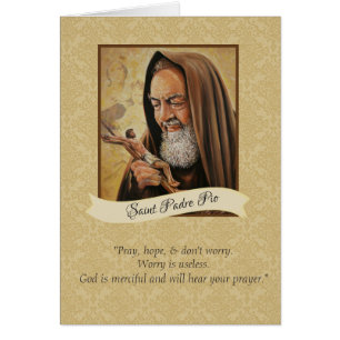 Präst & Stigmatist för St. Padre Pio Hälsningskort