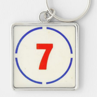Prästen cirklar 7 Keychain Fyrkantig Silverfärgad Nyckelring