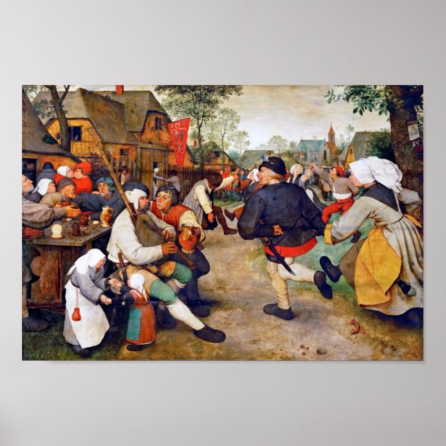 Prästen Dance, Pieter Bruegel Poster (Framsidan)