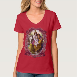 Prästen kopplar ihop Radha och Krishna kvinna Tee Shirt