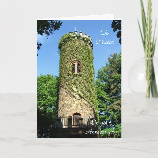 Prästens jubileum vikta gratulationskort kort (Framsida)