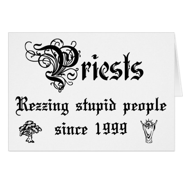 Präster Hälsningskort (Framsidan Horizontal)