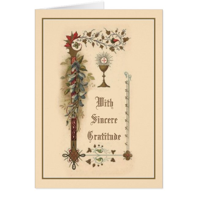 Prästerskap för biskop för präst för hälsningskort (Framsidan)