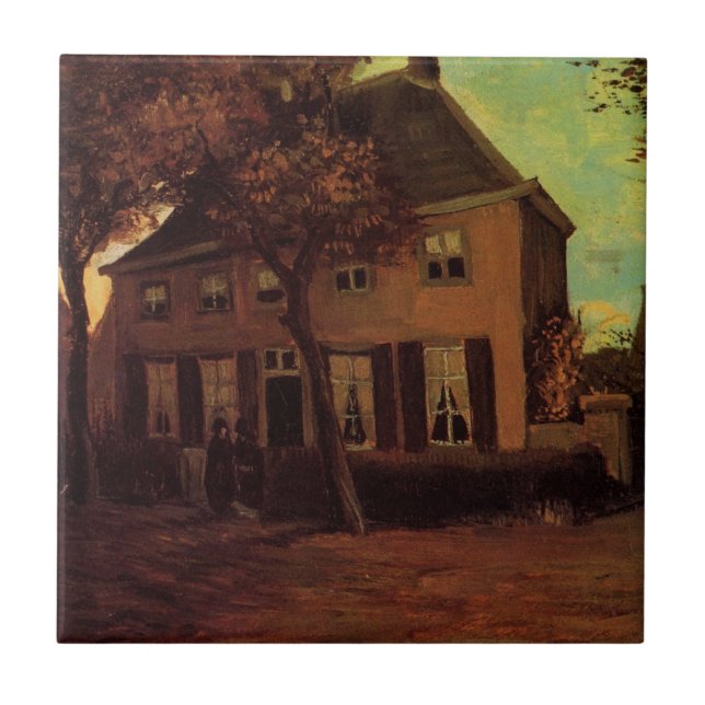 Prästgården i Nuenen av Vincent van Gogh Kakelplatta (Framsidan)