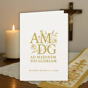 Prästjubileum 50 år AMDG Kort