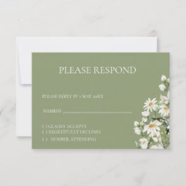 Prästkrage Boho RSVP-kort OSA Kort