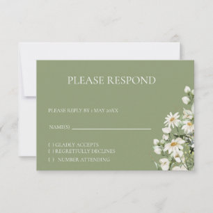 Prästkrage Boho RSVP-kort OSA Kort