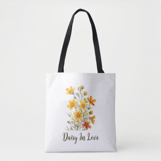 Prästkrage Förälskad Vildblomma Tygkasse (Framsida)
