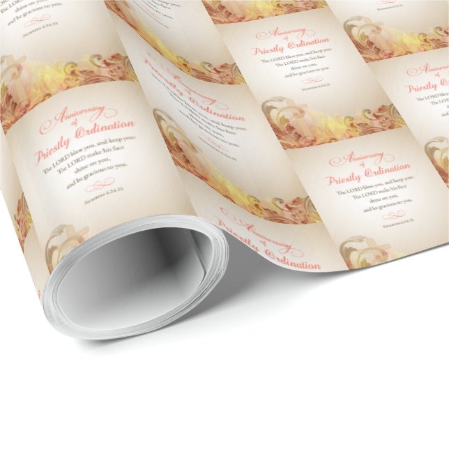 Prästvigningsjubileum Presentpapper (Rullad Hörn)