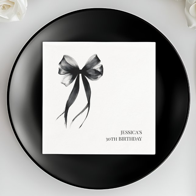 Prata 30 med mig Elegantens Chic Trettio Födelseda Pappersservett (Talk 30 to Me Elegant Chic Thirty Birthday Party Napkins)