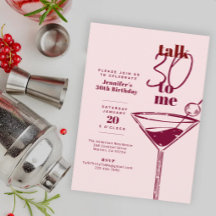 Prata 30 med mig Rosa Cocktail Födelsedagsfest