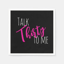 Prata 30 med Napkin på födelsedagen