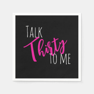 Prata 30 med Napkin på födelsedagen Pappersservett