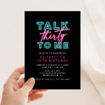 Prata 30 till Dirty 30 Neon Blue & Rosa Bday Inbjudningar<br><div class="desc">Den här skarpa och roligt nyblå och rosa designen är redo att anpassa för en födelsedagsfest!</div>