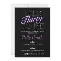 Prata 30 till mig lila på nyfödelsedag