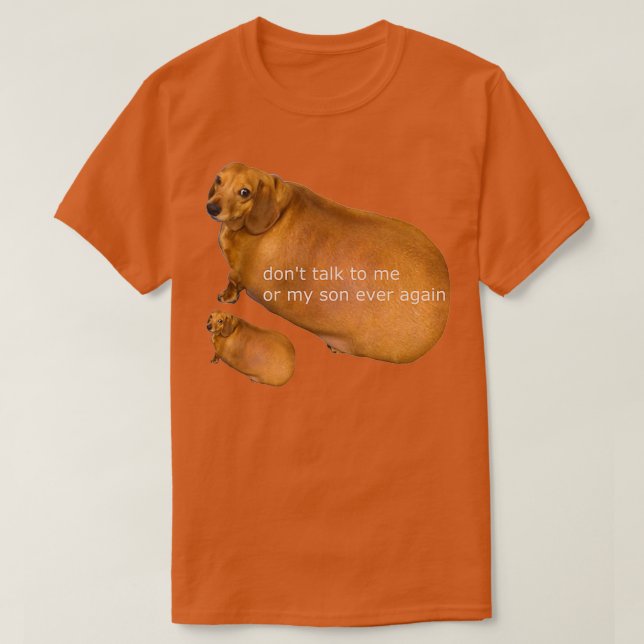 Prata aldrig mer med mig eller min son t shirt (Design framsida)