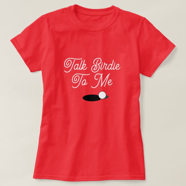 Prata BIRDIE med dam golf till skjorta T Shirt (Design framsida)
