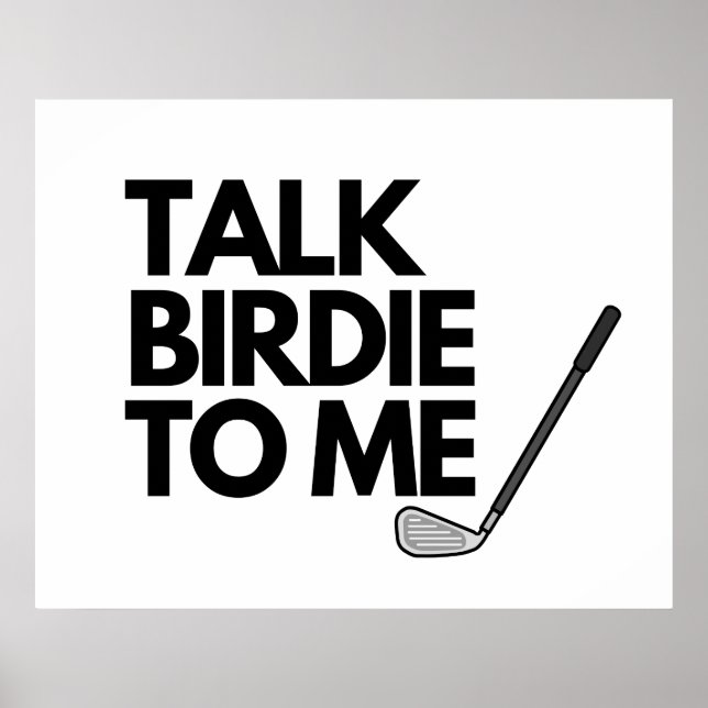 Prata Birdie till mig Golf Poster (Framsidan)