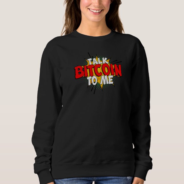 Prata bitcoin med mig btc t shirt (Framsida)