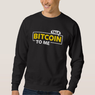 Prata Bitcoin med mig Crypto Lång Ärmad Tröja