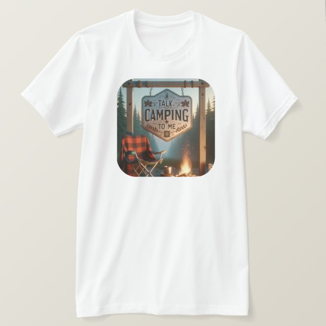 Prata Camping med Mig – Läggerelds T-shirt (Design framsida)