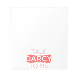 Prata Darcy med mig. Anteckningsblock
