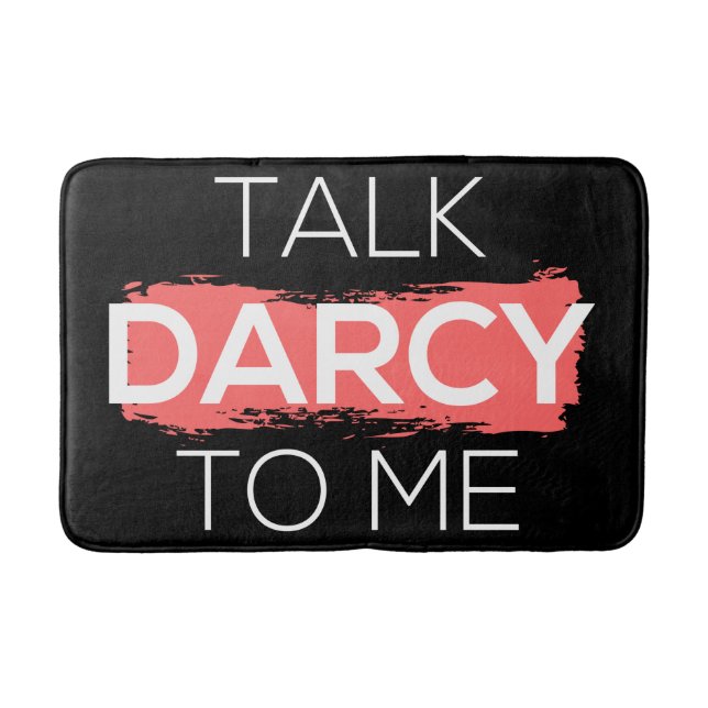 Prata Darcy med mig. Badrumsmatta (Framsidan)