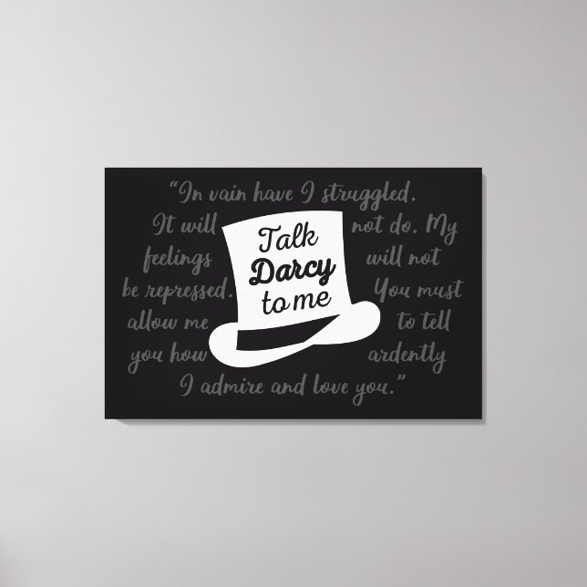 Prata Darcy med mig II Canvastryck (Framsida)
