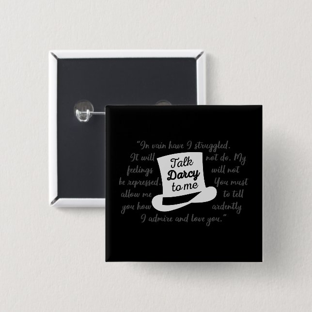 Prata Darcy med mig II Knapp (Framsida & baksida)