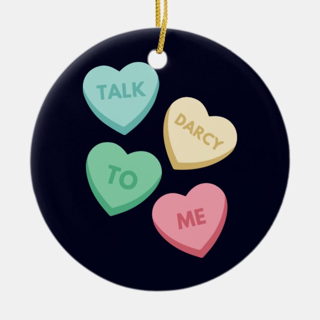 Prata Darcy med mig III Julgransprydnad Keramik (Framsidan)